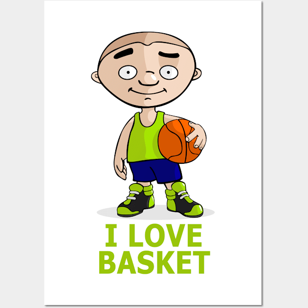 I love Basket Wall Art by JORDYGRAPH